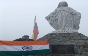 Ambassador Abhishek Singh at one of the highest points in Venezuela at 4765 meters near Pico Espejo in Merida State. Amb. Singh reiterated the longstanding friendship between the people of India and Venezuela.